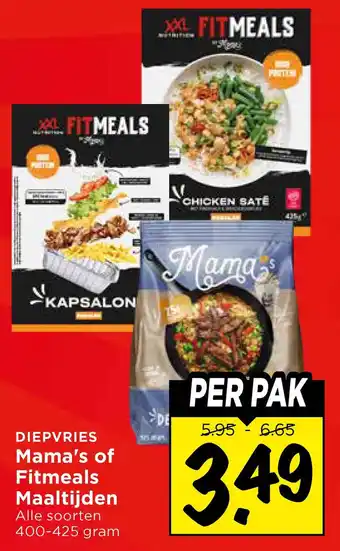 Vomar Voordeelmarkt Diepvries mama's of fitmeals maaltijden aanbieding