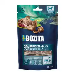 Zooplus 70g Bozita Meaty Bites Rendier Eend hondensnacks aanbieding