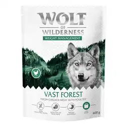 Zooplus Wolf of Wilderness Explore The Vast Forests Gewichtsbeheersing - graanvrij - 400 g Nieuw Recept aanbieding