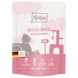 Zooplus 24x 300g MjAMjAM Squeeze Dheerlijke garnalen met sappige kip kattenvoer nat aanbieding