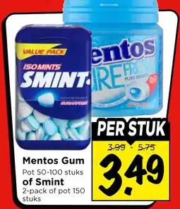Vomar Voordeelmarkt Mentos gum of smint aanbieding