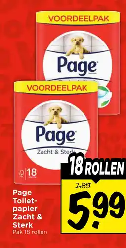 Vomar Voordeelmarkt Page Toilet- papier Zacht & Sterk aanbieding