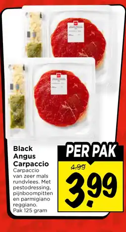 Vomar Voordeelmarkt Black Angus Carpaccio aanbieding