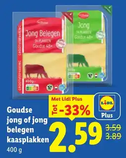 Lidl Goudse jong of jong belegen kaasplakken aanbieding
