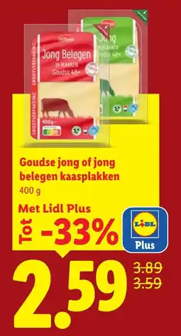 Lidl Goudse jong of jong belegen kaasplakken aanbieding