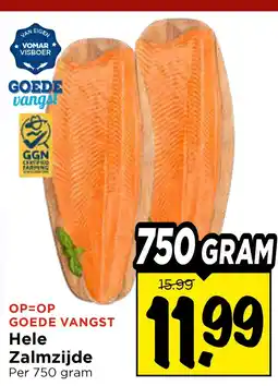 Vomar Voordeelmarkt GOEDE VANGST Hele Zalmzijde aanbieding