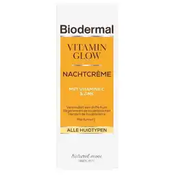 Trekpleister Biodermal Vitamin Glow Nachtcrème aanbieding