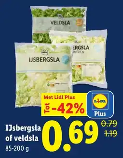 Lidl IJsbergsla of veldsla aanbieding