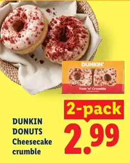 Lidl Dunkin Donuts Cheesecake crumble aanbieding