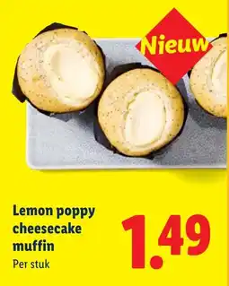 Lidl Lemon poppy cheesecake muffin aanbieding