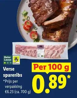 Lidl Verse spareribs aanbieding