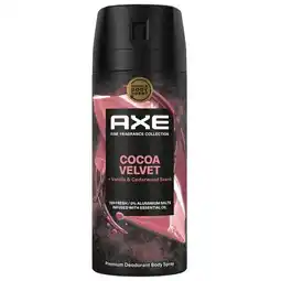 Trekpleister Axe Fine Fragrance Cocoa Velvet Deodorant Bodyspray aanbieding