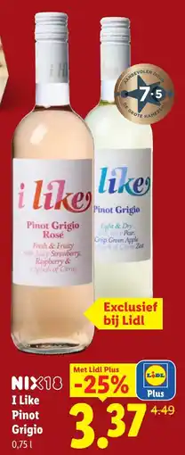 Lidl I Like Pinot Grigio aanbieding