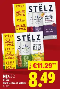 Lidl Stelz Hard ice tea of Seltzer aanbieding
