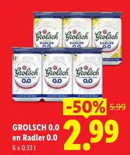 Lidl Grolsch 0.0 en Radler 0.0 aanbieding