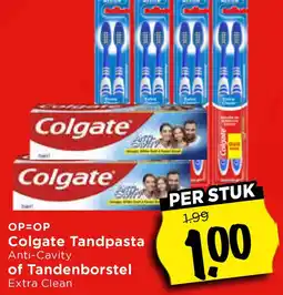 Vomar Voordeelmarkt Colgate Tandpasta of Tandenborstel aanbieding