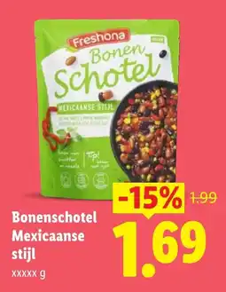Lidl Freshona Bonenschotel aanbieding