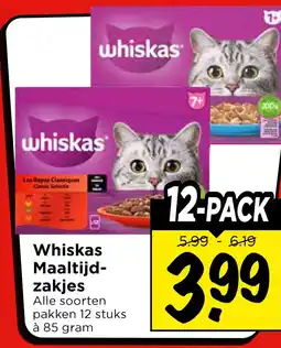 Vomar Voordeelmarkt Whiskas Maaltijd- zakjes aanbieding