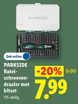 Lidl Parkside Ratelschroevendraaier met bitset aanbieding