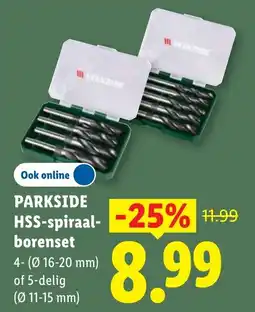 Lidl Parkside HSS-spiraal-borensset aanbieding