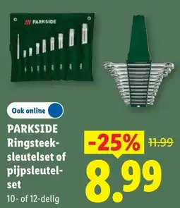 Lidl Parkside Ringsteek-sleutelset of pijpsleutelset aanbieding