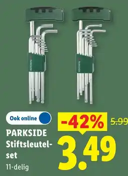 Lidl Parkside Stiftsleutel-set aanbieding
