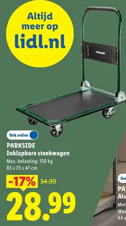 Lidl Parkside Inklapbare Steekwagen aanbieding