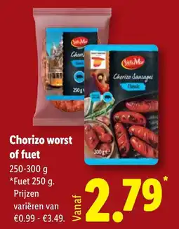 Lidl Chorizo worst of fuet aanbieding