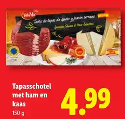 Lidl Tapasschotel met ham en kaas aanbieding