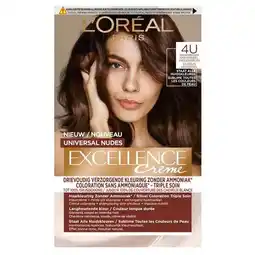 Trekpleister L’Oréal Paris Excellence Universal 4U Nudes Middenbruin Permanente Haarverf aanbieding