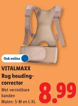 Lidl Vitalmaxx rug houdingcorrector aanbieding