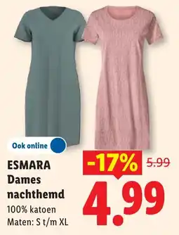Lidl Esmara Dames nachthemd aanbieding