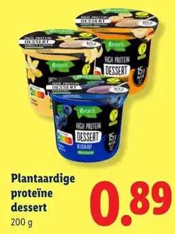Lidl Plantaardige proteïne dessert aanbieding
