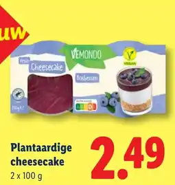 Lidl Vemondo Plantaardige Cheesecake aanbieding