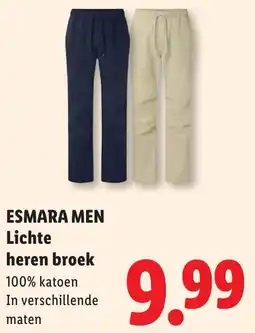 Lidl Esmara Men Lichte heren broek aanbieding