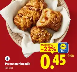 Lidl Pecannotenbroodje aanbieding