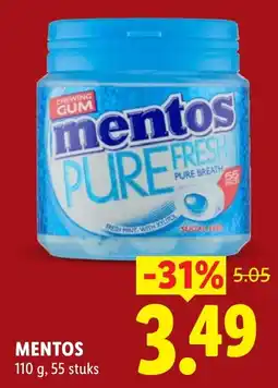 Lidl Mentos Chewing Gum aanbieding