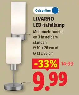 Lidl Livarno LED-tafellamp aanbieding