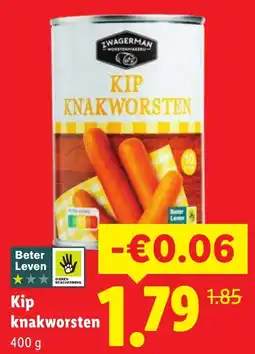 Lidl Kip knakworsten aanbieding