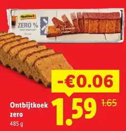 Lidl Tastino Ontbijtkoek zero aanbieding