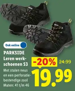 Lidl Parkside Leren werkschoenen S3 aanbieding
