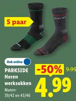 Lidl Heren werksokken aanbieding