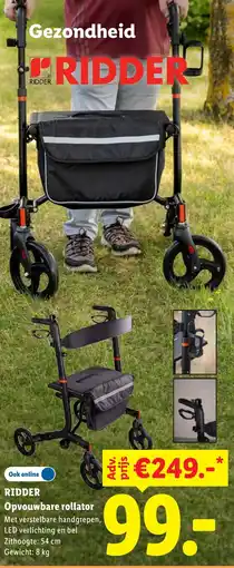 Lidl Ridder opvouwbare rollator aanbieding