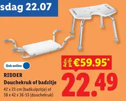 Lidl Ridder douchekruk of badzitje aanbieding
