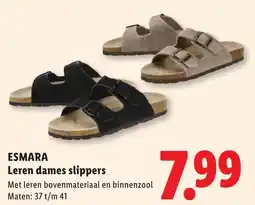 Lidl Esmara Leren dames slippers aanbieding