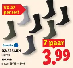 Lidl Esmara Men Heren sokken aanbieding