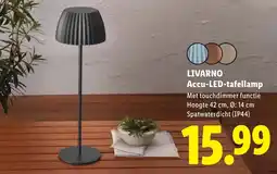 Lidl Livarno Accu-LED-tafellamp aanbieding