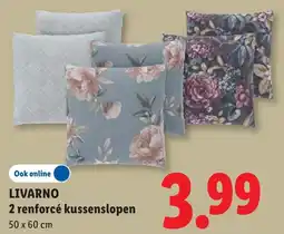 Lidl Livarno 2 renforcé kussenslopen aanbieding