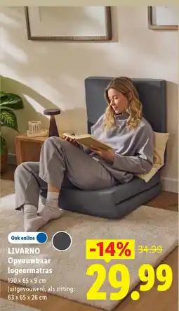 Lidl Livarno Opvouwbaar logeermatras aanbieding