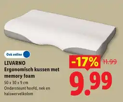 Lidl Livarno Ergonomisch kussen aanbieding